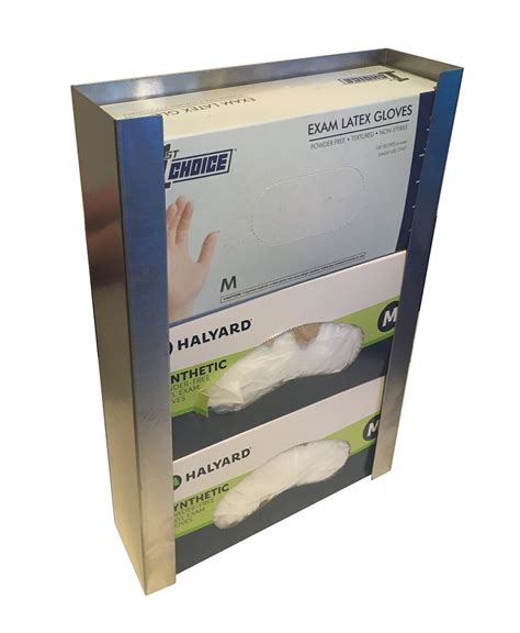 triple steel glove box holders|disposable gloves box holder.